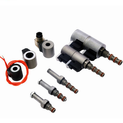 กระตุ้นกระสุนโค้ลสอง Solenoid วาล์วไฮดรอลิก 4 ทาง 3 ตําแหน่ง