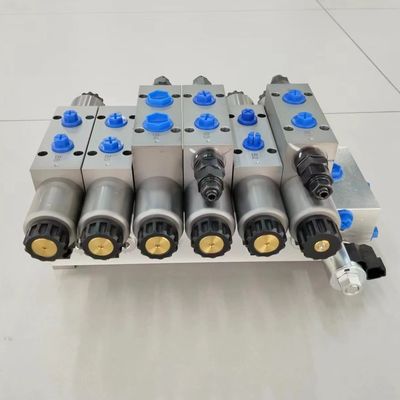 24V 6 ธนาคารหลอดไฮดรอลิก manifolds สําหรับบล็อกเหล็กซอลีนอยด์หลอด